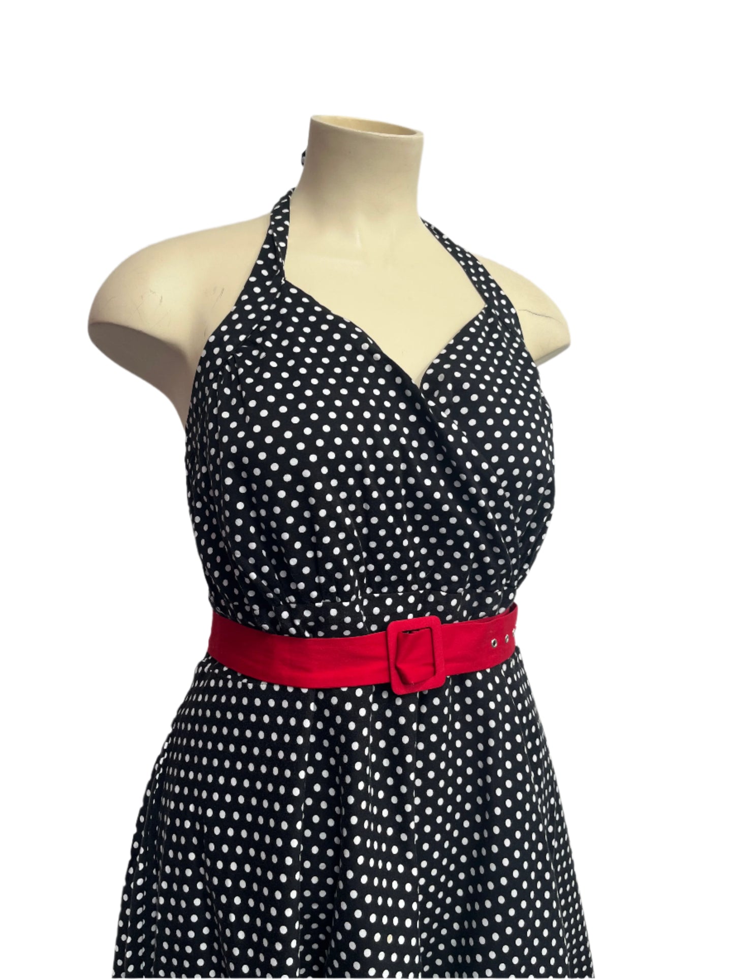 CITY CHIC - POLKADOT HALTER DRESS SZ XL