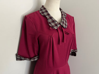 MISS CANDYFLOSS RASPBERRY TARTAN DRESS SZ 10