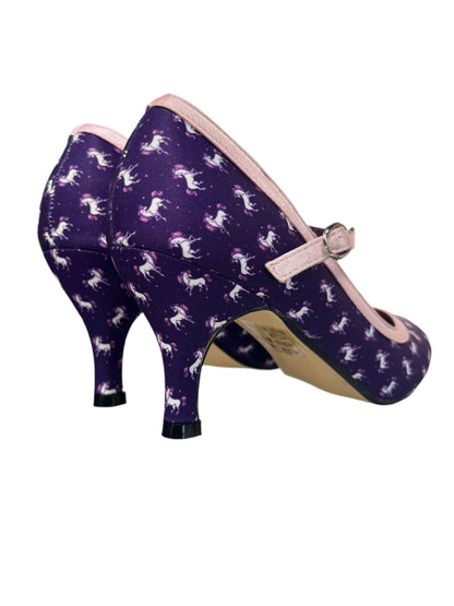 LINDY BOP PURPLE UNICORN HEELS SZ 7