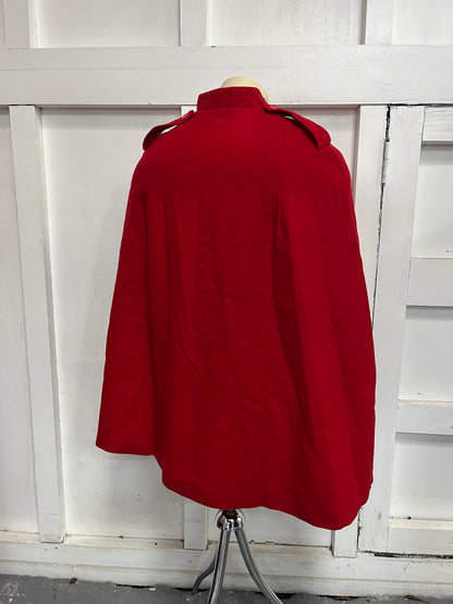 RED WOOL NURSES CAPE