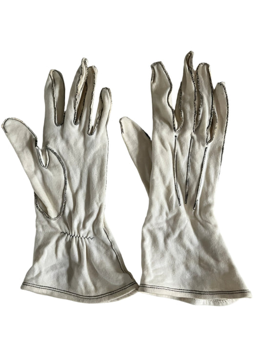 MORLEY - BLACK & CREAM GLOVES 7.5