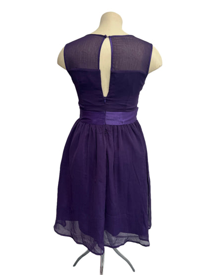 LINDY BOP - PURPLE CHIFFON DRESS sz 14