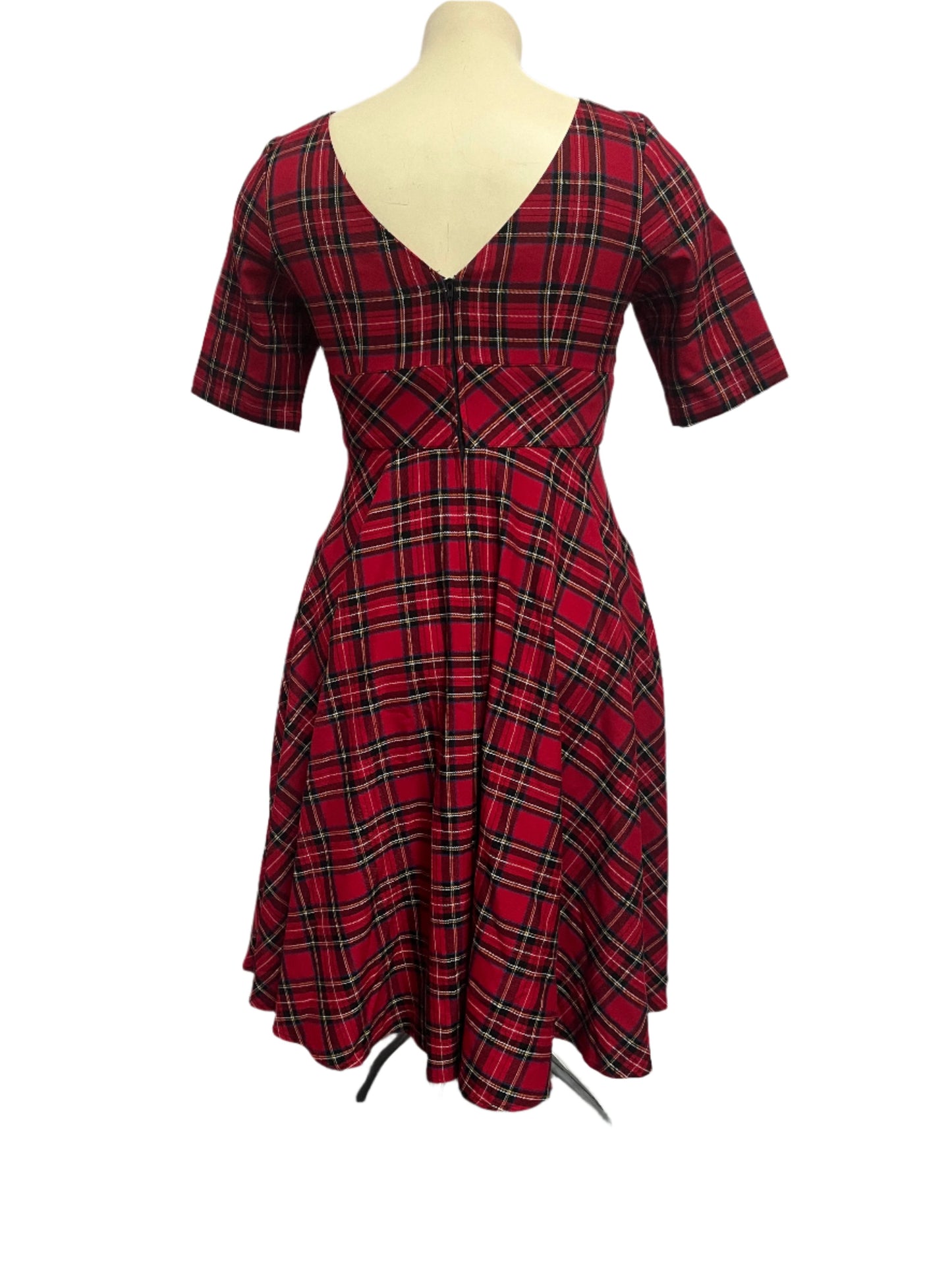 HELLBUNNY - RED TARTAN DRESS sz 14