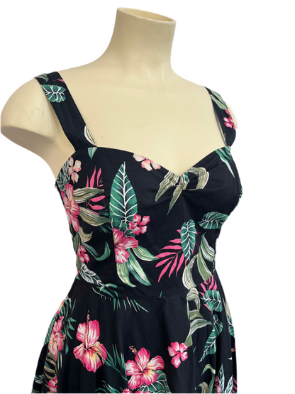 HELLBUNNY TROPICAL DRESS sz18