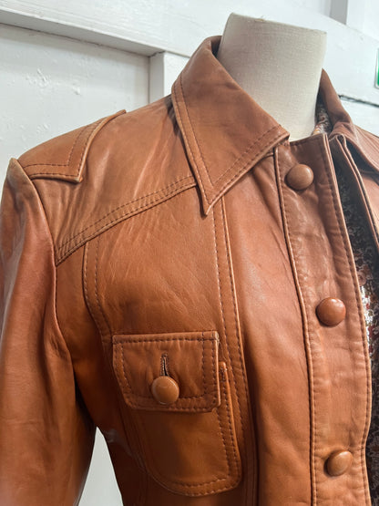 ROBINA 70s LEATHER JACKET SZ 38