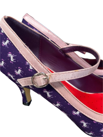 LINDY BOP PURPLE UNICORN HEELS SZ 7