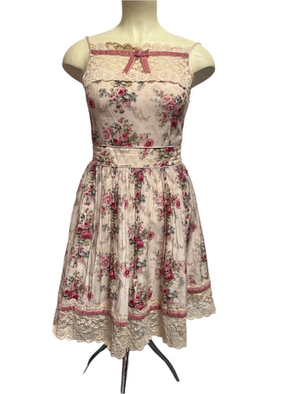 KITTEN DAMOUR- VINTAGE ROSE DRESS sz 12