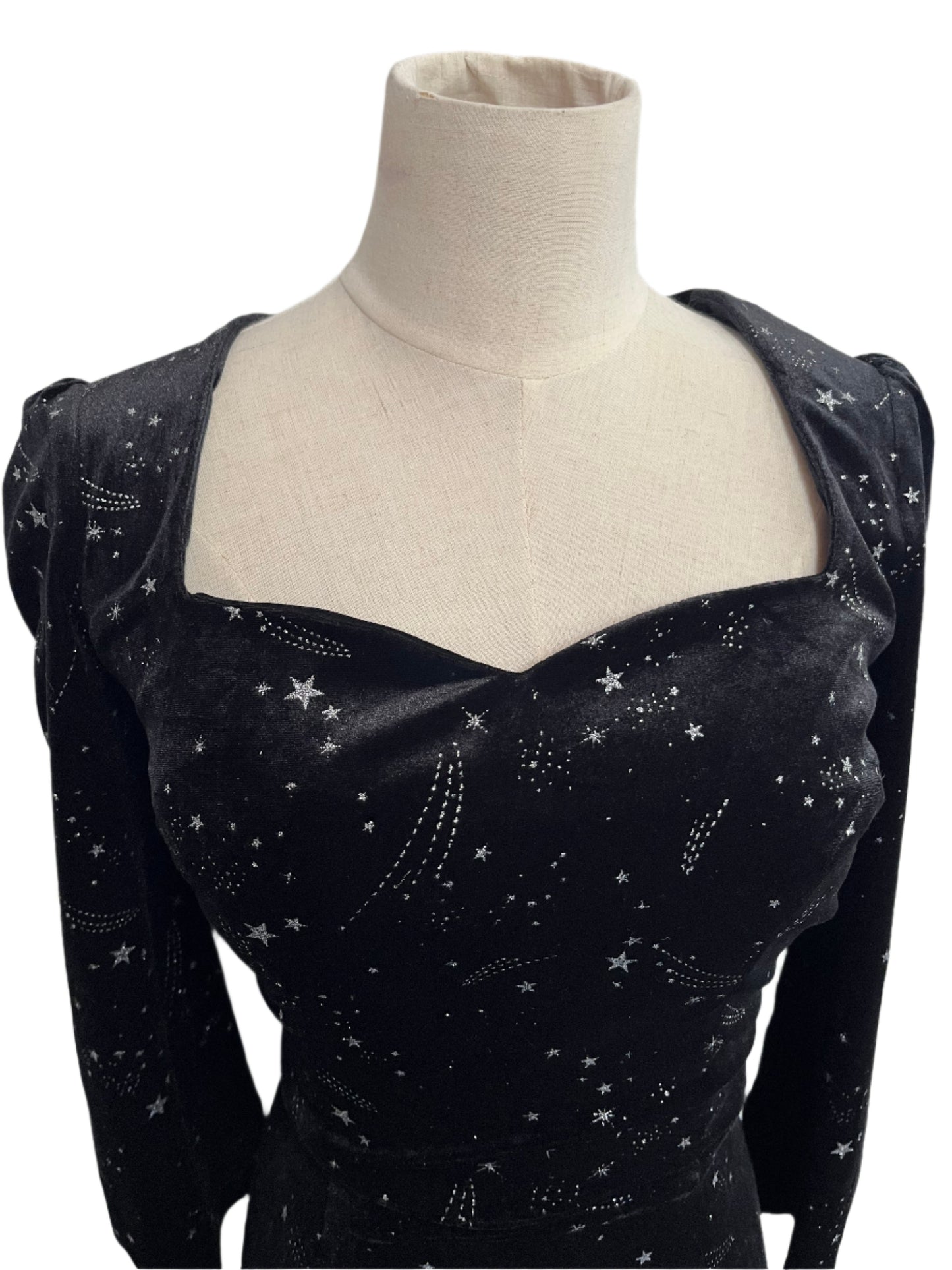 COLLECTIF - SILVER STAR DRESS sz 8