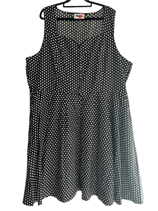 LAURINA JEAN - BLACK POLKADOT DRESS SZ 28