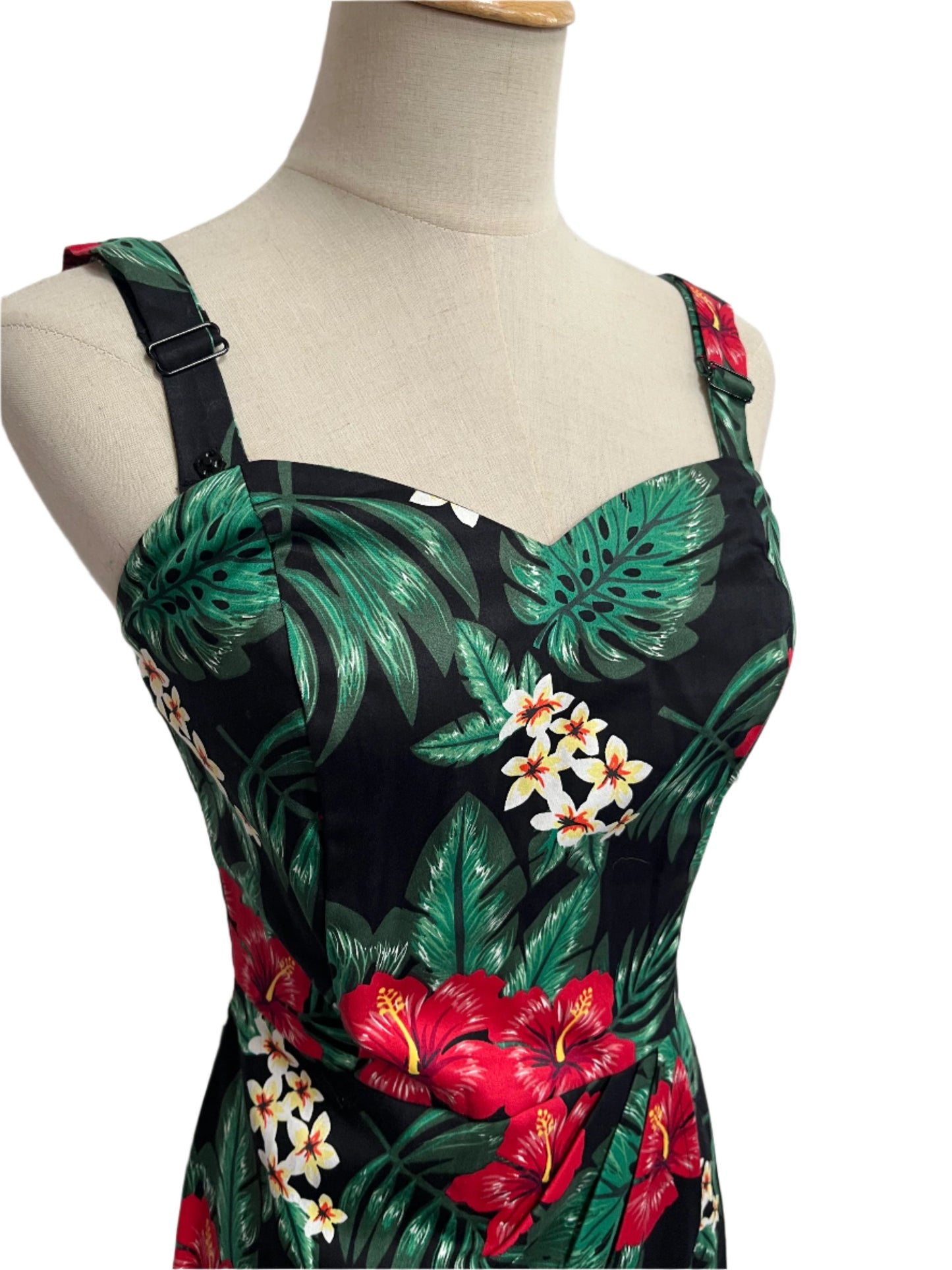 COLLECTIF - TROPICAL COTTON WIGGLE DRESS sz 10