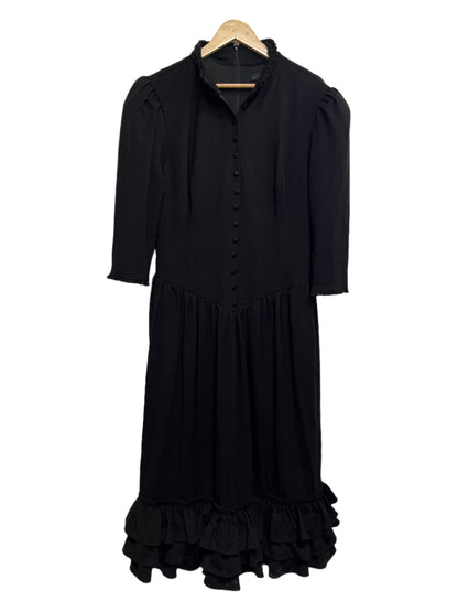 LA FEMME EN NOIR - BLACK VICTORIAN DRESS - 3x