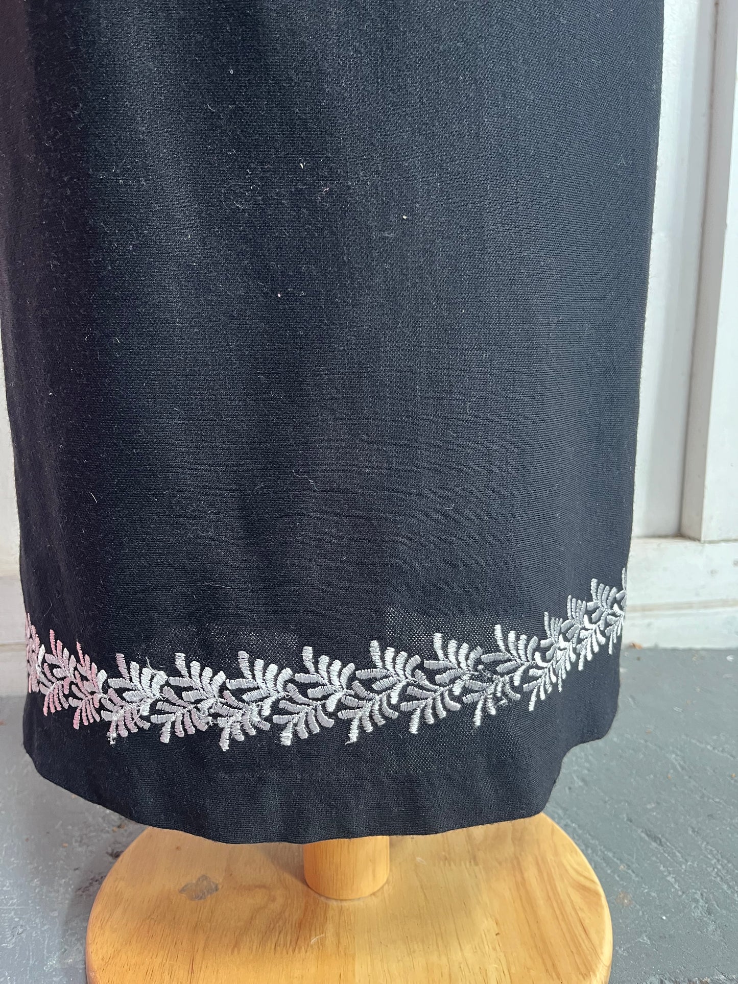 BLACK WINTER 80s DRESS SZ 12