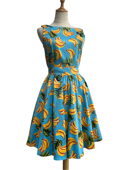 LADY VINTAGE - GOING BANANAS DRESS SZ 12