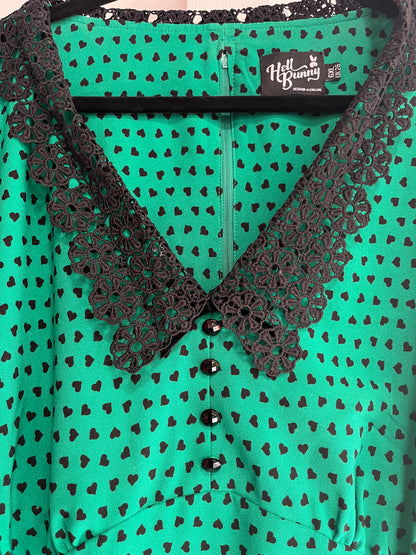 HELLBUNNY - GREEN DRESS SZ 26