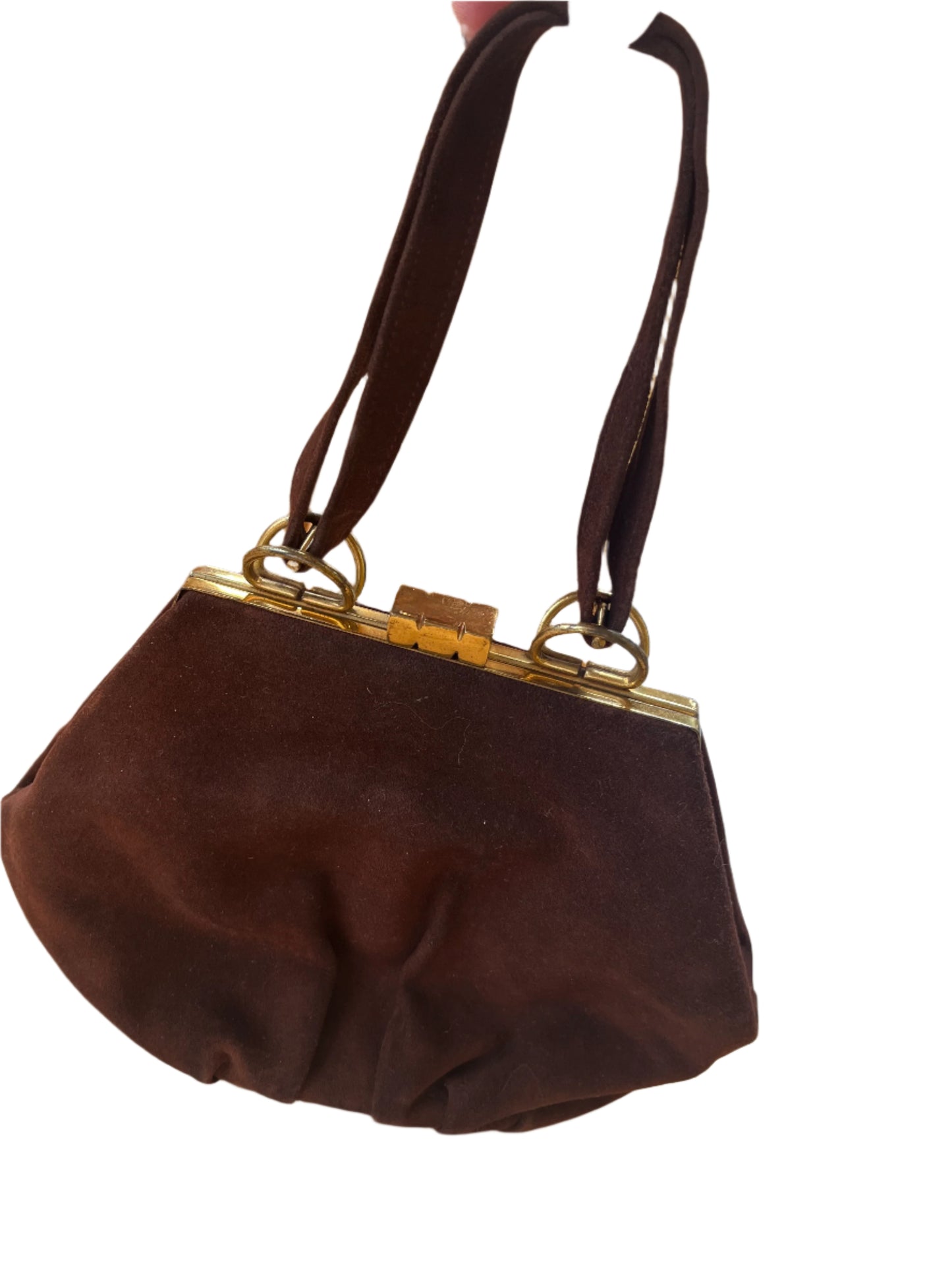 PICADILLY - BROWN SUEDE BAG