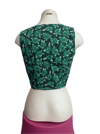 PRINCESS HIGHWAY - GREEN ROSE SHIRT SZ 10