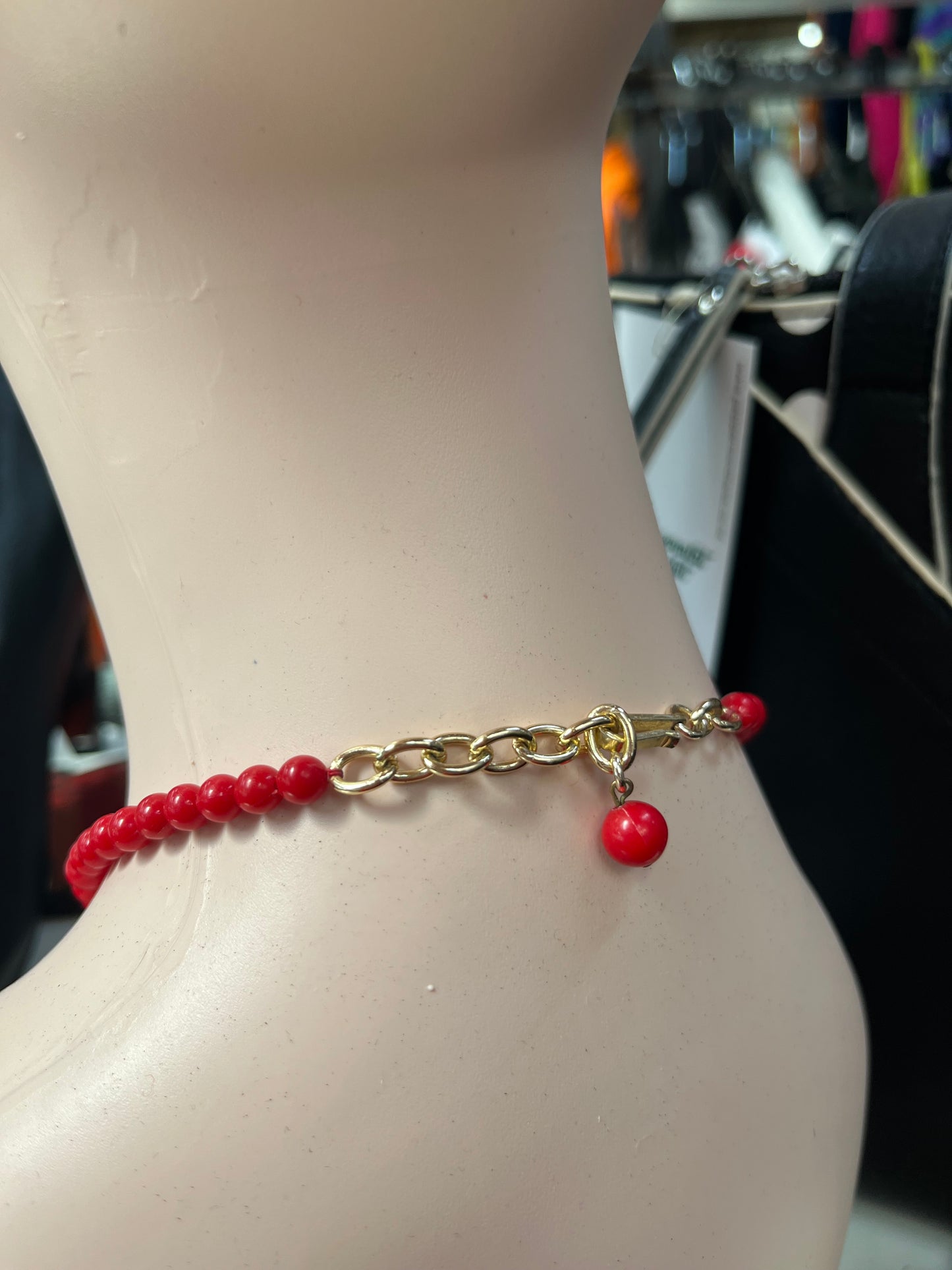 RED ROSEANNA NECKLACE