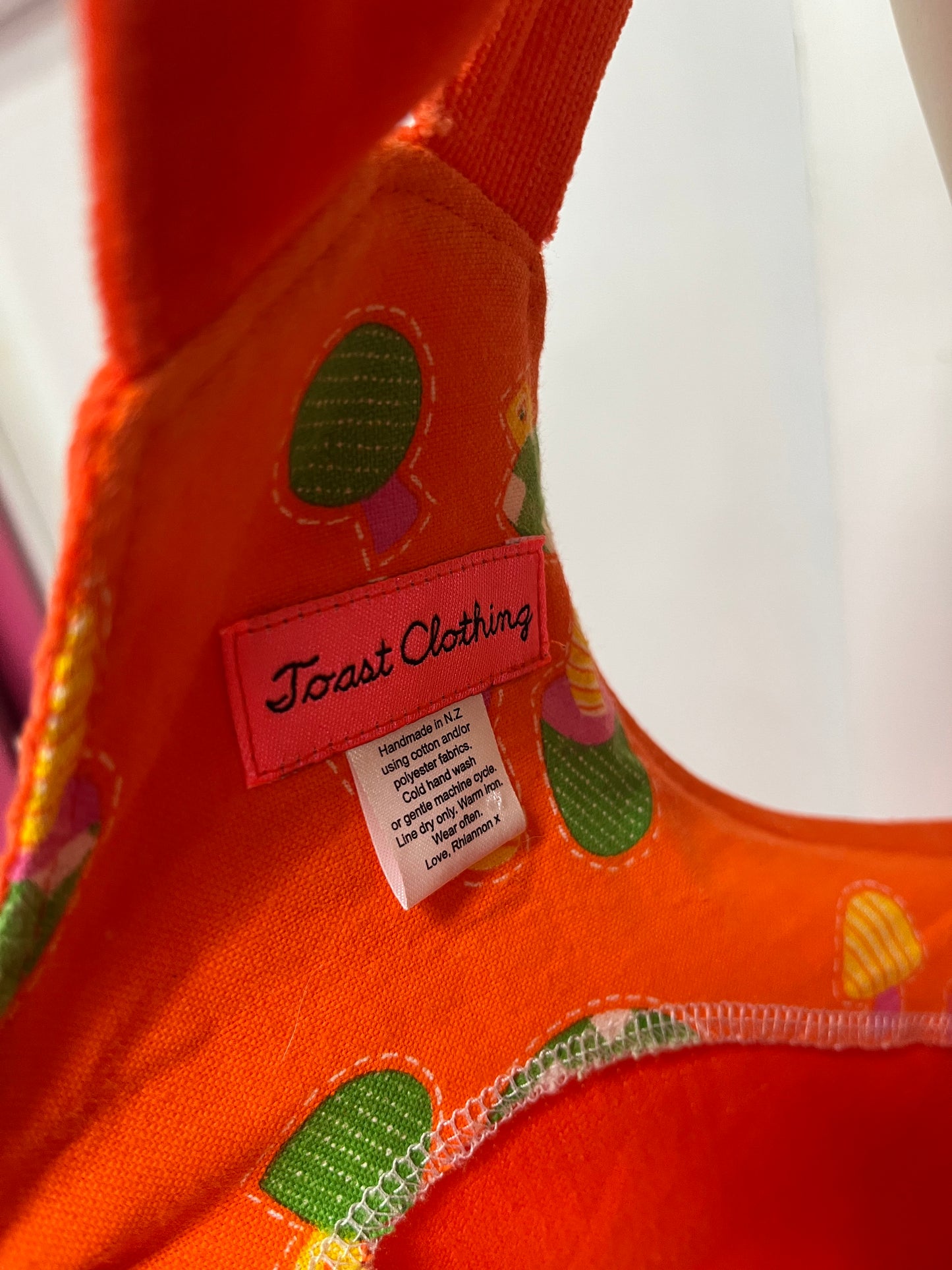 TOAST - ORANGE CORDUROY PINAFORE sz12/14