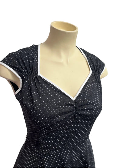 PIN UP COUTURE - BLACK POLKADOT DRESS sz 16