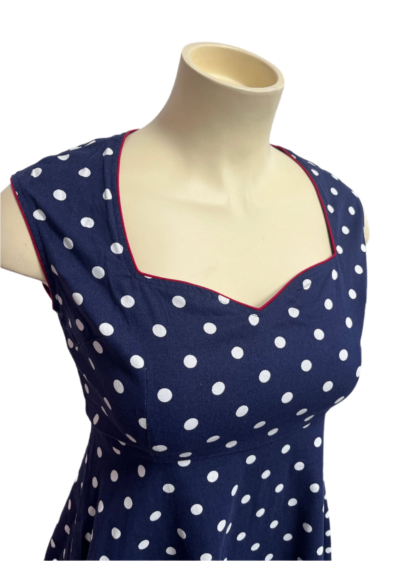 LINDY BOP - BLUE POLKADOT DRESS sz 16