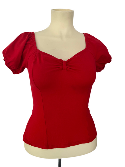 VIXEN RED PUFF TOP SZ M/12