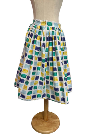 COLLECTIF - COLOUR BLOCK SKIRT sz 10