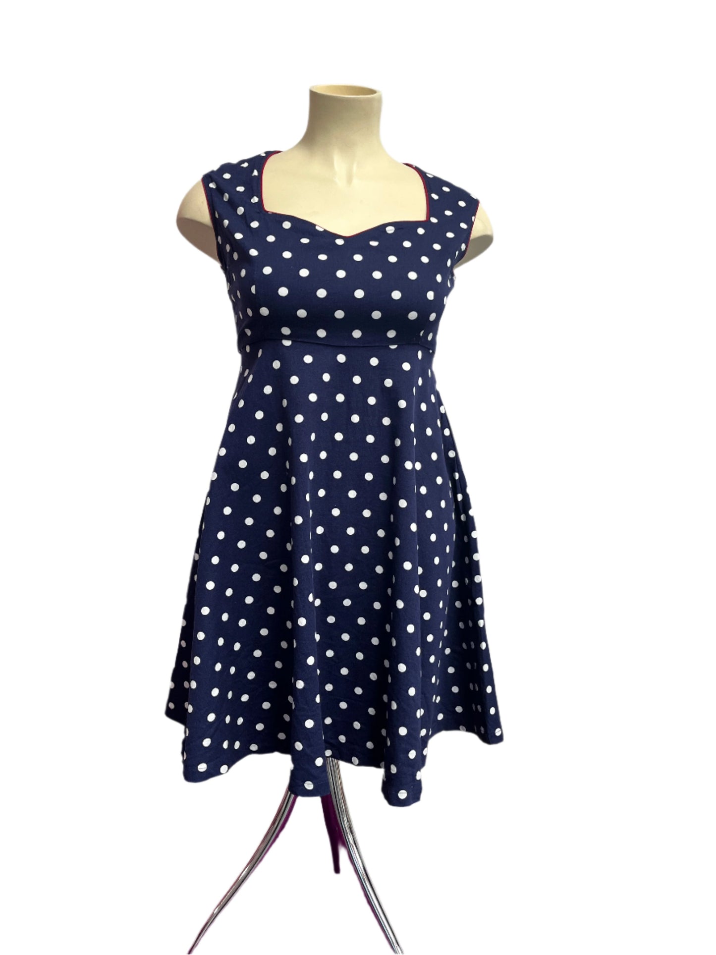 LINDY BOP - BLUE POLKADOT DRESS sz 16