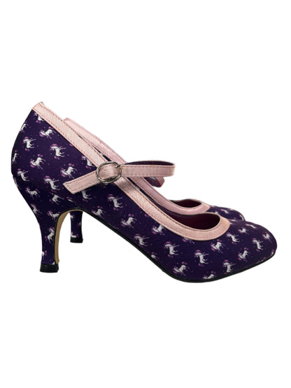 LINDY BOP PURPLE UNICORN HEELS SZ 7