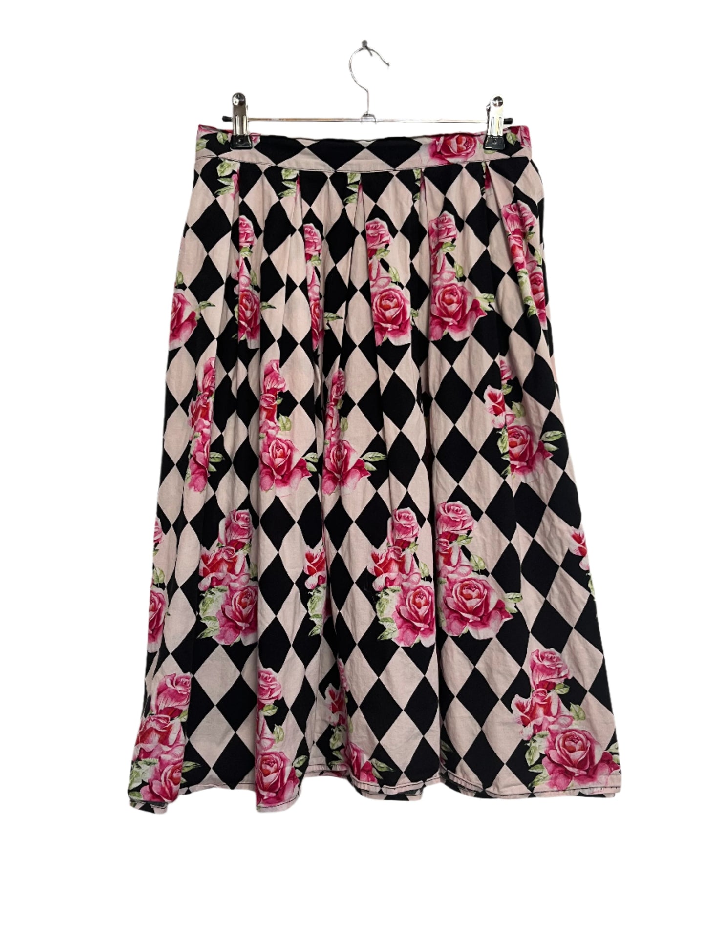 HELLBUNNY - HARLEQUIN ROSE SKIRT sz 20