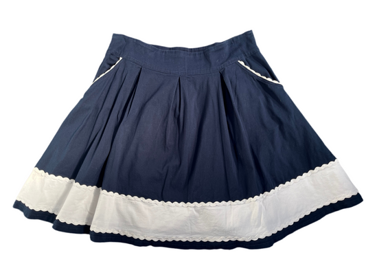 LINDY BOP - NAVY COTTON SKIRT sz 18