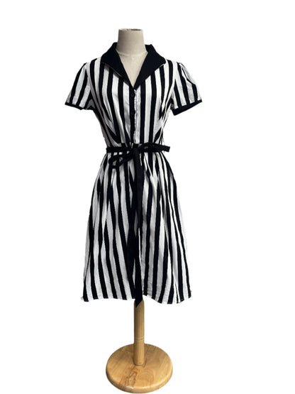 BONSAI KITTEN - STRIPED DRESS SZ M/12