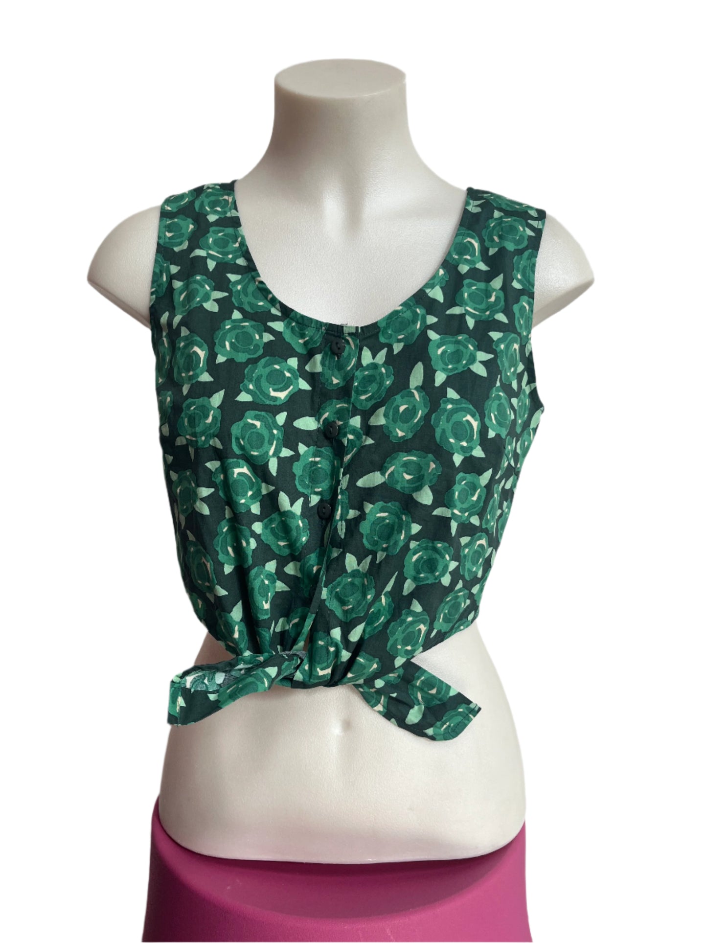 PRINCESS HIGHWAY - GREEN ROSE SHIRT SZ 10