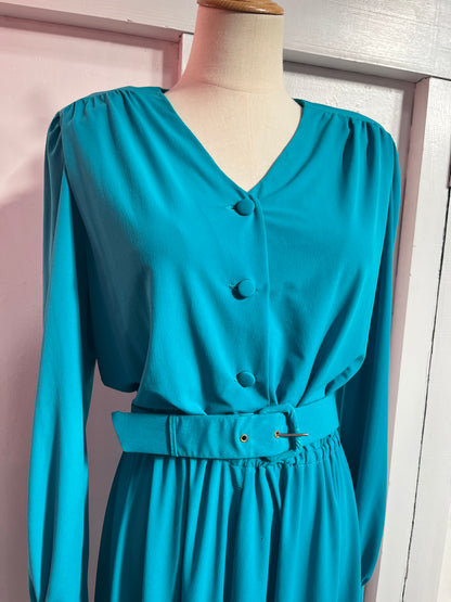 TEAL TANGO 80s DRESS SZ 12