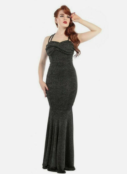 COLLECTIF - GOLD GLAM GOWN SZ 12