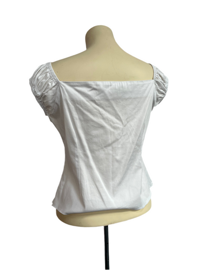 COLLECTIF - WHITE PEASANT TOP sz18