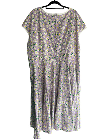 NINETEEN50 - PURPLE FRANGIPANI DRESS SZ6XL