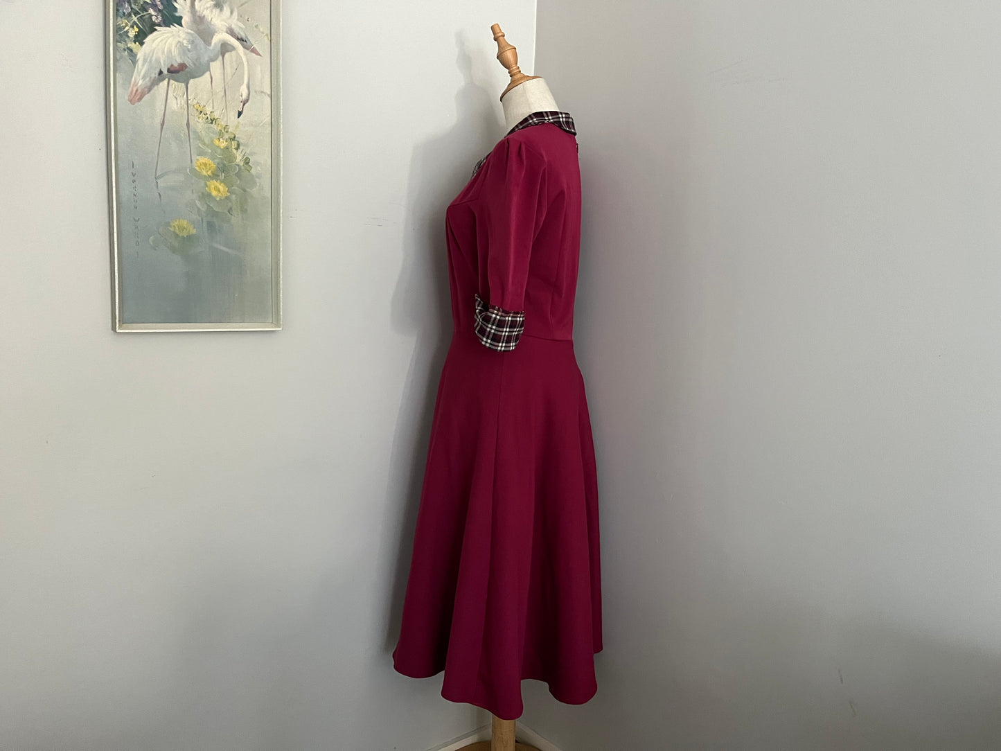 MISS CANDYFLOSS RASPBERRY TARTAN DRESS SZ 10