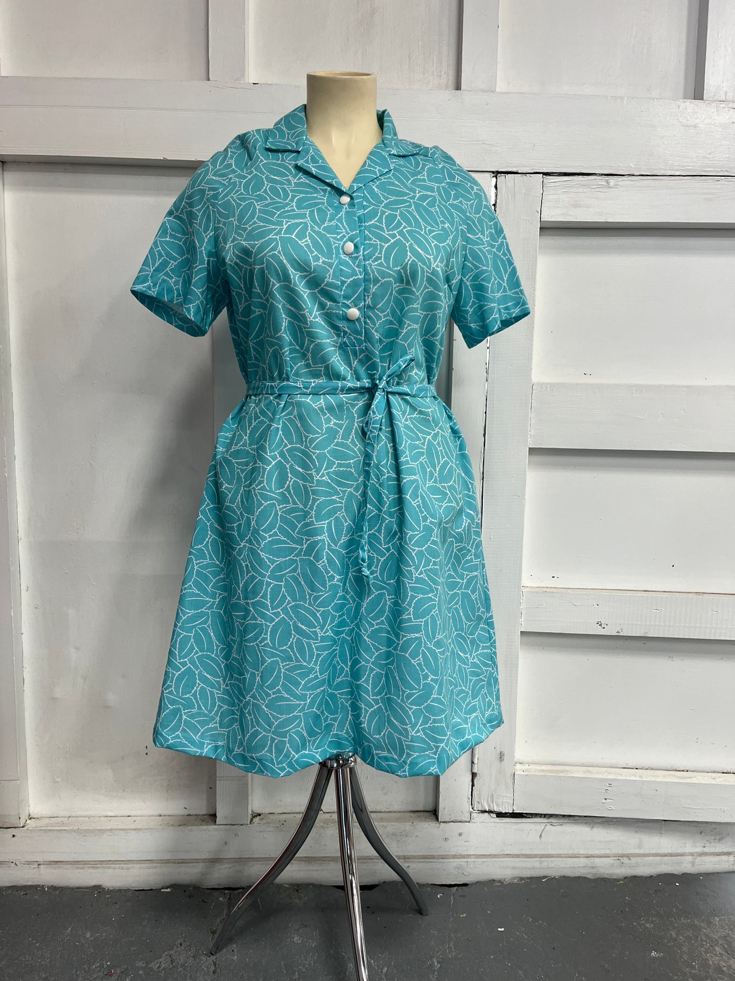 MINT LEAF SHIRT WAISTER DRESS sz 18