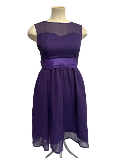 LINDY BOP - PURPLE CHIFFON DRESS sz 14