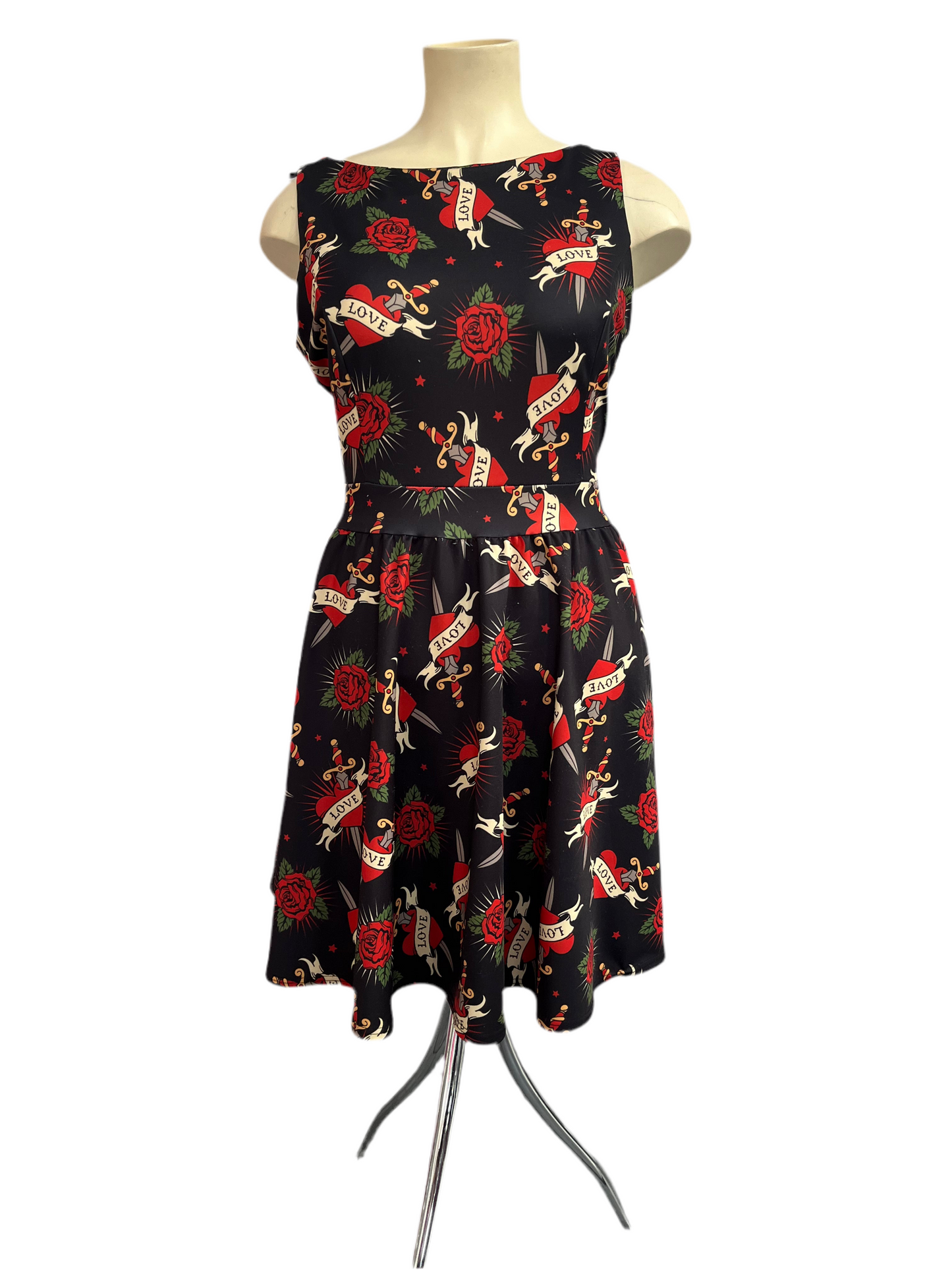 LADY VINTAGE - LOVE TATTOO DRESS sz18