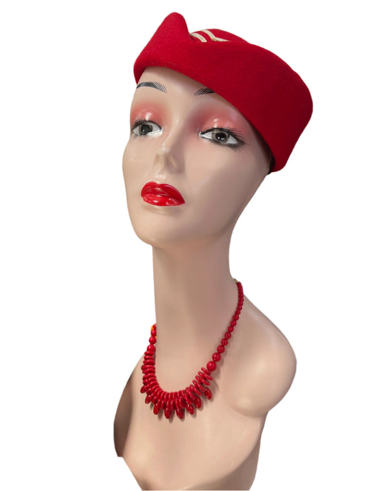 RED ROSEANNA NECKLACE