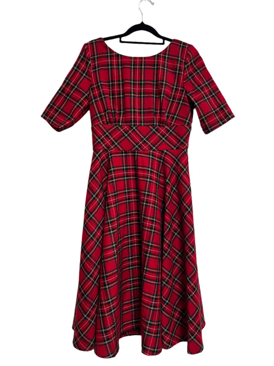 HELLBUNNY - RED TARTAN DRESS sz 10