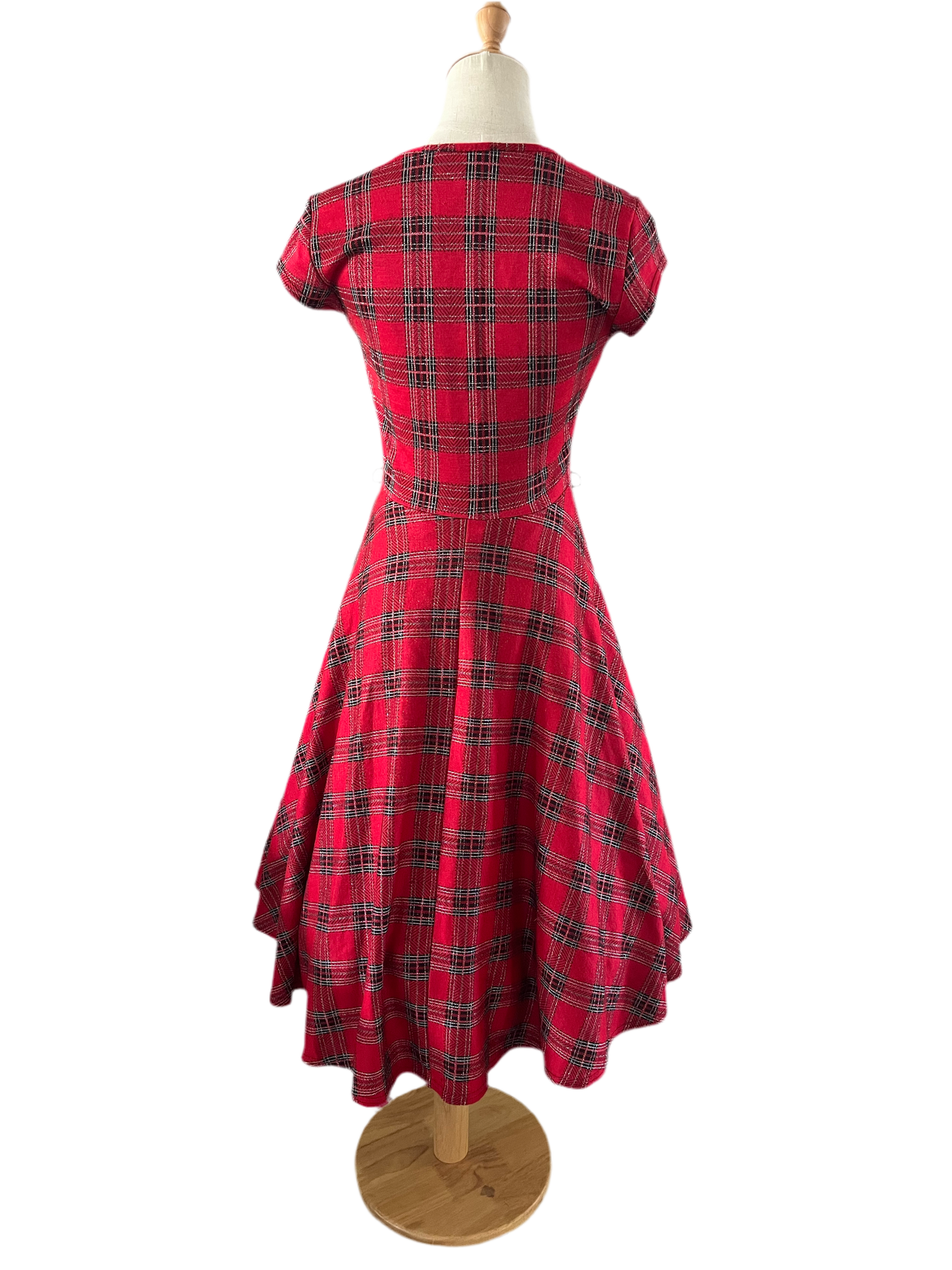 RED TARTAN DRESS sz8