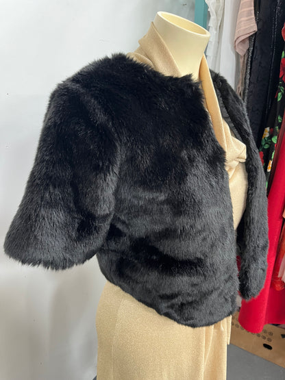 HOLLY BRACKEN - FUR JACKET sz 12