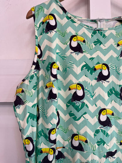 LADY VINTAGE TOUCAN DRESS SZ26