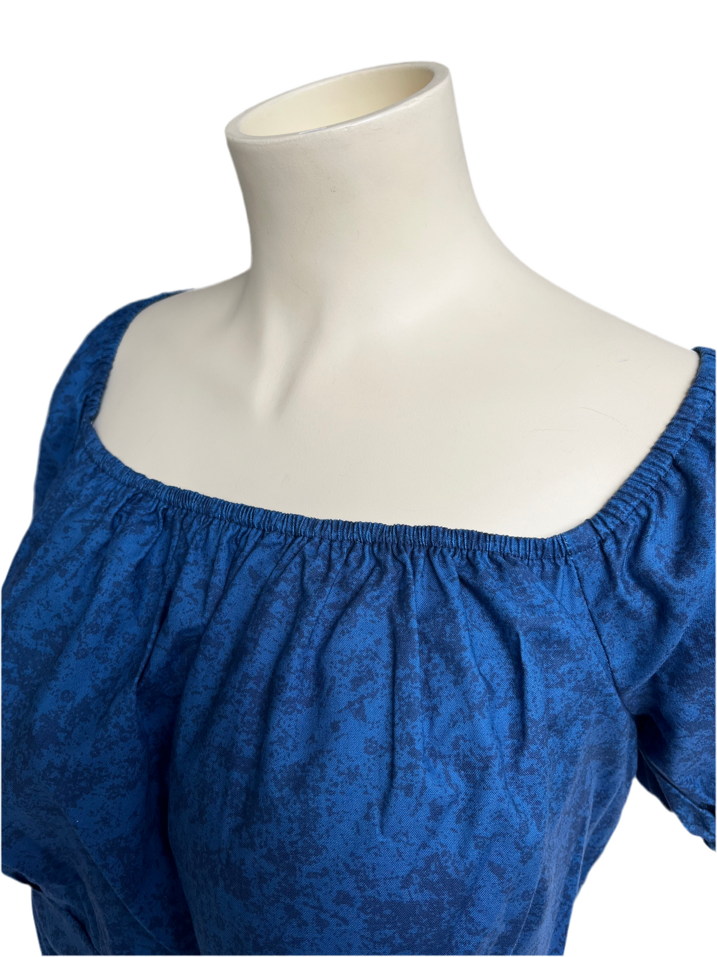 DARK BLUE PEASANT TOP 20+