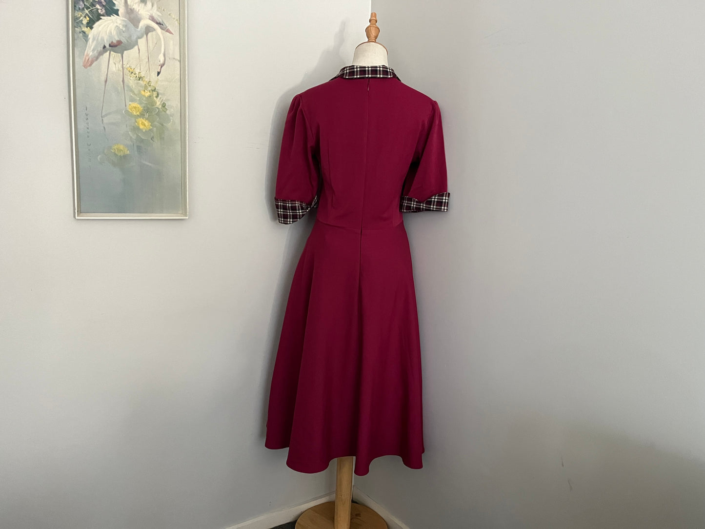 MISS CANDYFLOSS RASPBERRY TARTAN DRESS SZ 10