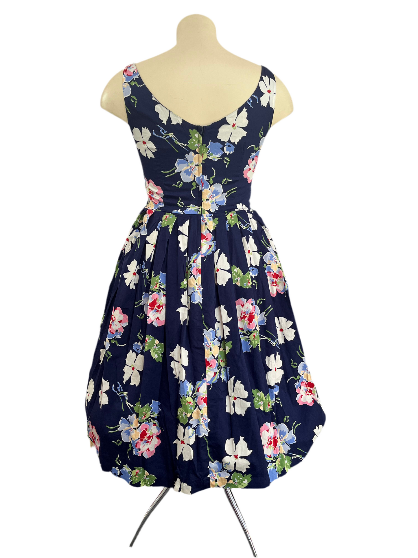 RETROSPECTD - NAVY FLORAL DRESS SZ 14