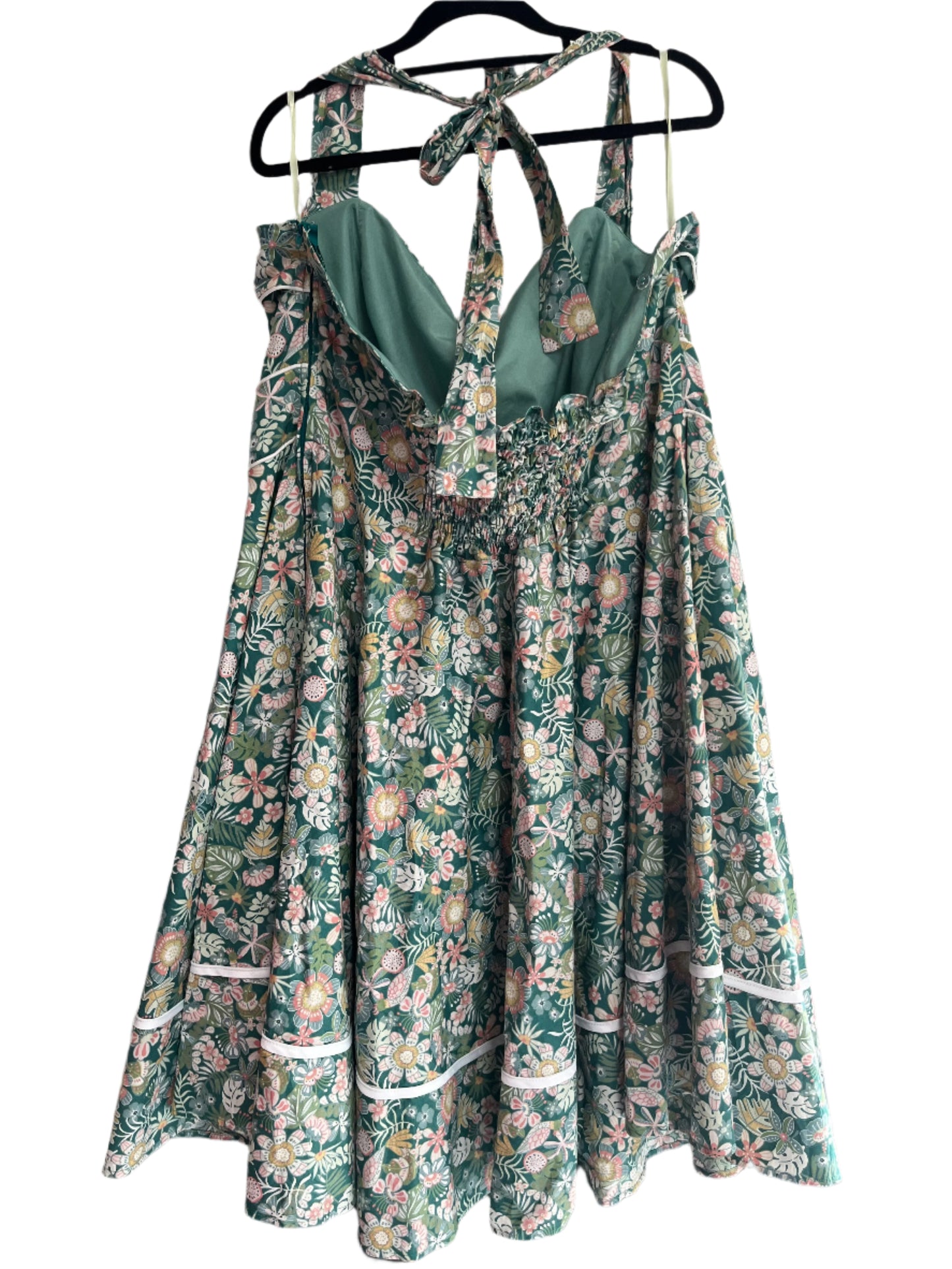 NINETEEN50 - SAGE FLORAL DRESS SZ 26