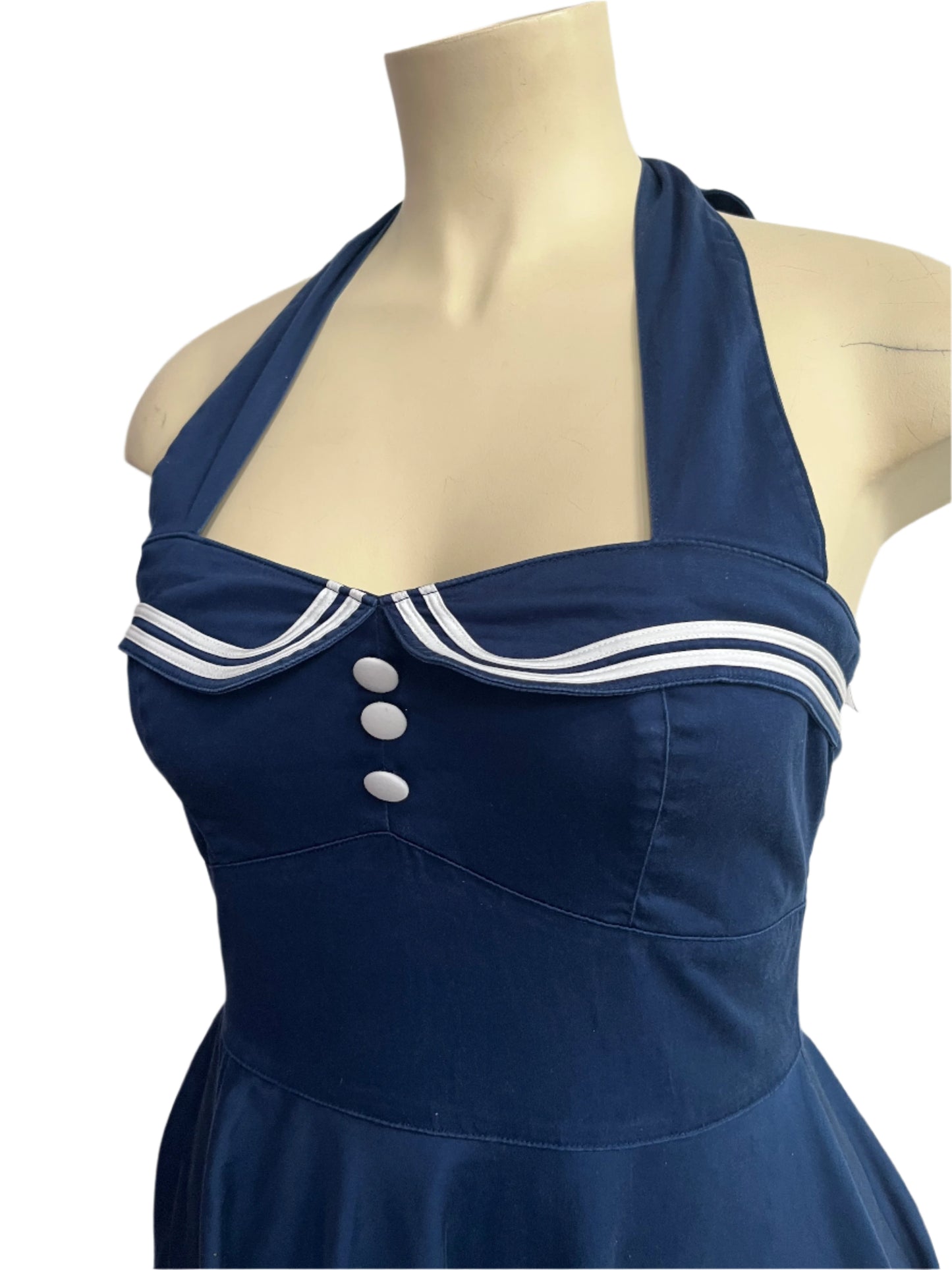 HELLBUNNY - NAVY NAUTICAL DRESS sz 12